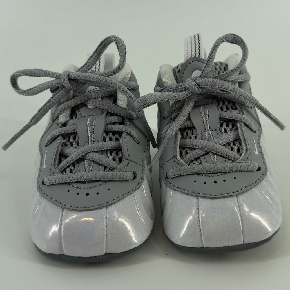 Nike Little Posite One Crib Wolf Grey White Infant Shoes CW0981-001 Size 3C